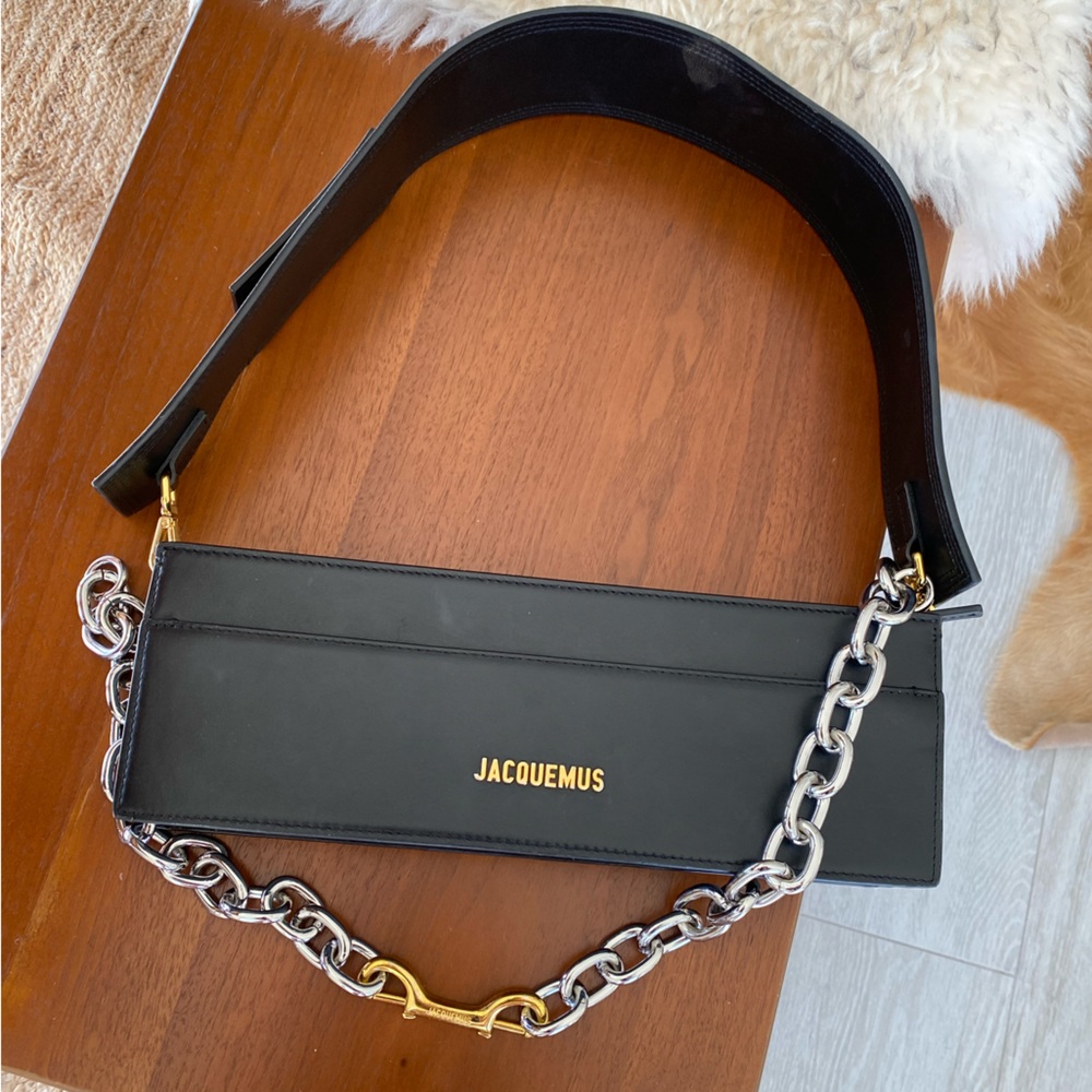 AUTHENTIC JACQUEMUS Black Leather Le Ciu Ciu Shoulder Bag - Picture 3 of 11